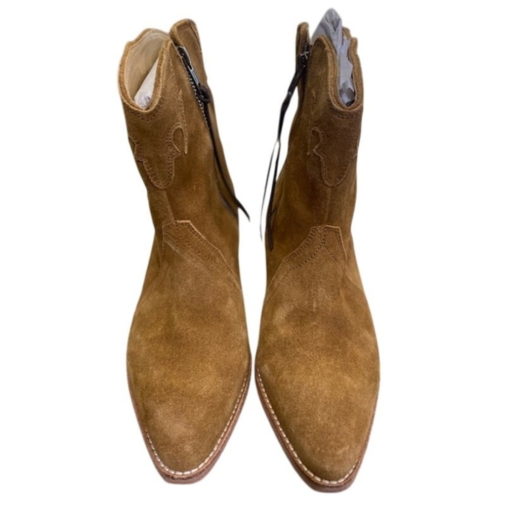 Free People Frontier Western Suede Pointed-Toe Mid-Calf Boot-Women's Size 36 1/2